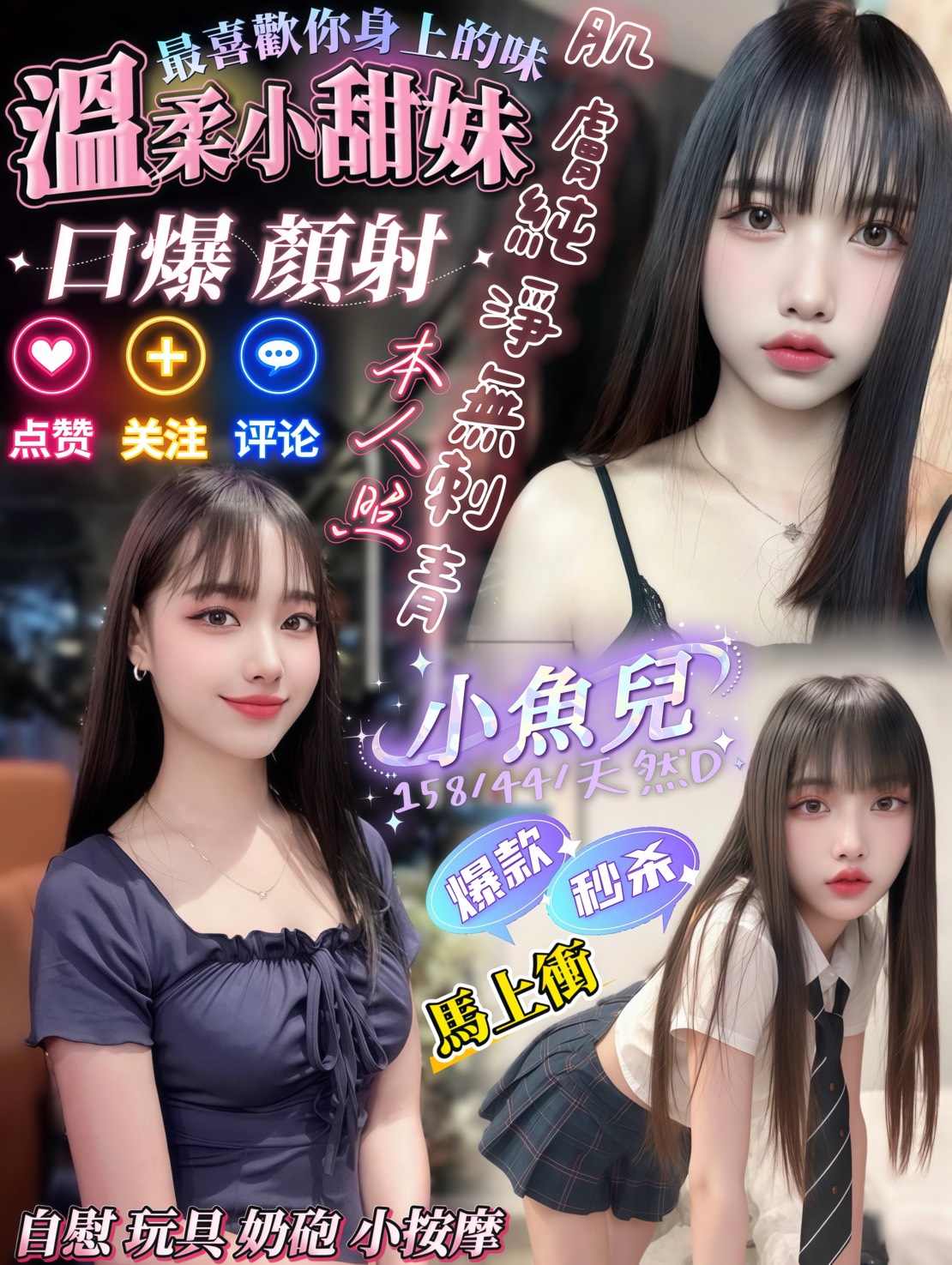 小魚兒 高雄市 定點 23 歲 D罩杯 158/44